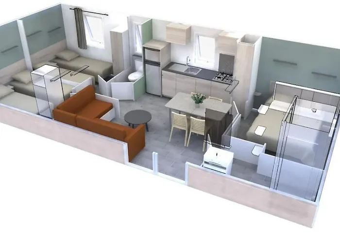 Appartement Calvi Mobil-home Neuf Particulier Sur Camping Lumio (Corsica)